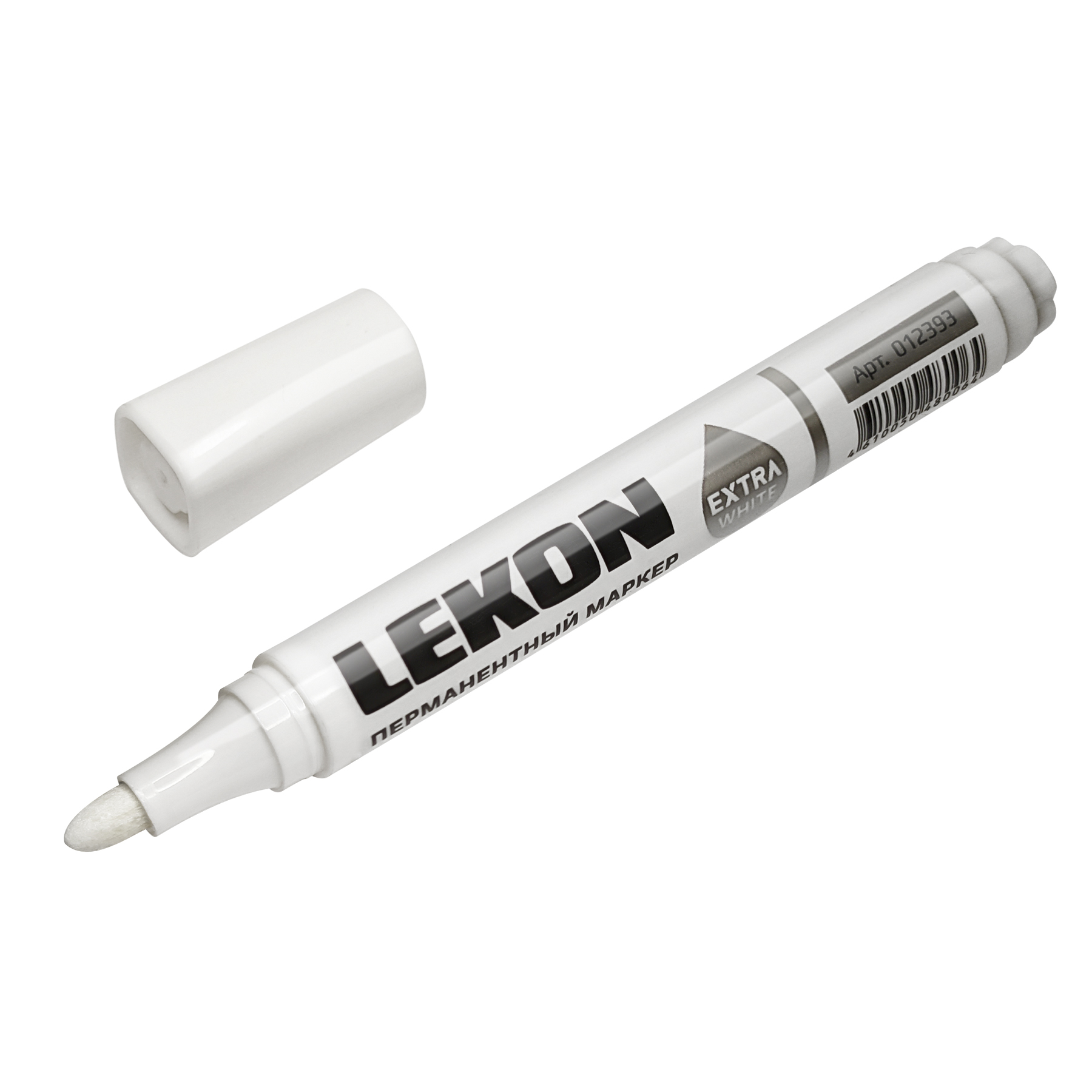 Маркер LEKON EXTRA WHITE перманентный белый (10)