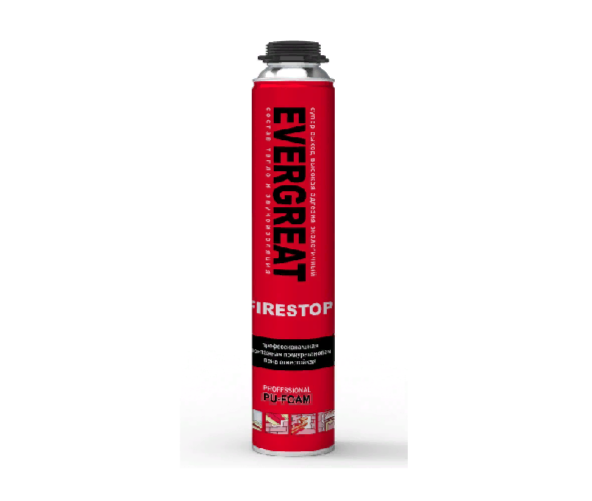 Пена монтажная профессиональная огнестойкая 750мл EVERGREAT FIRESTOP