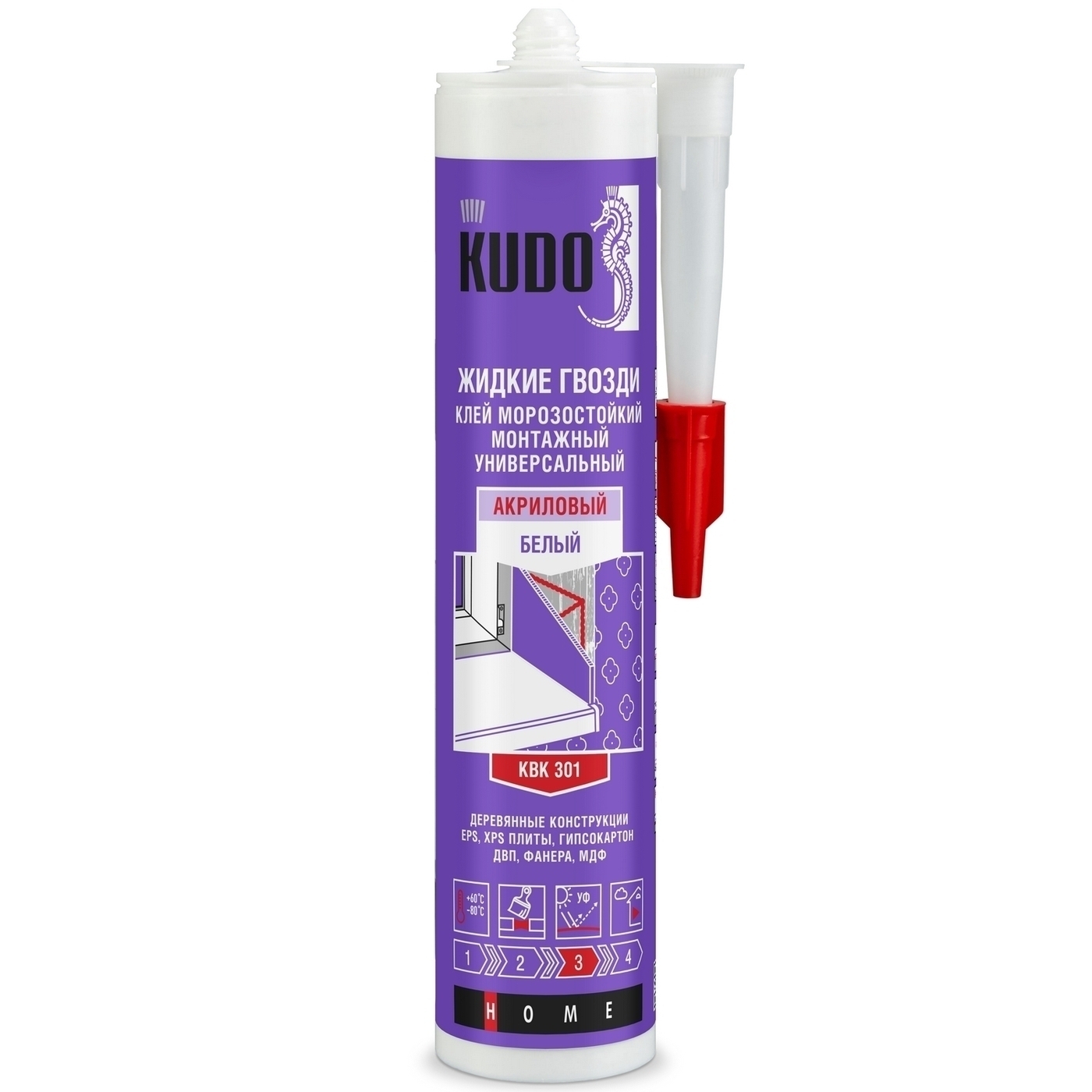 Клей монтаж.280мл KUDO