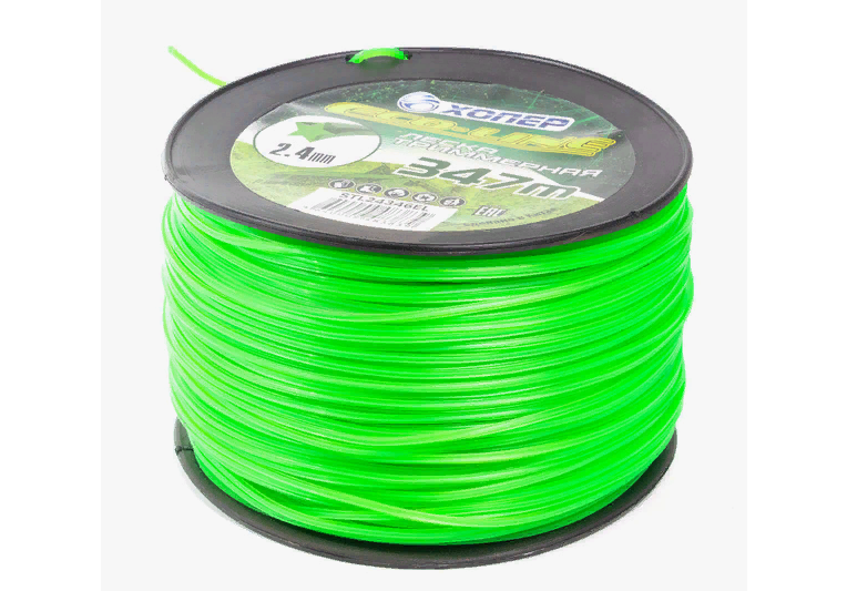 Леска Хопер ECO-LINE звезда 2,4mm*3BL (347м) (бобина) зеленая